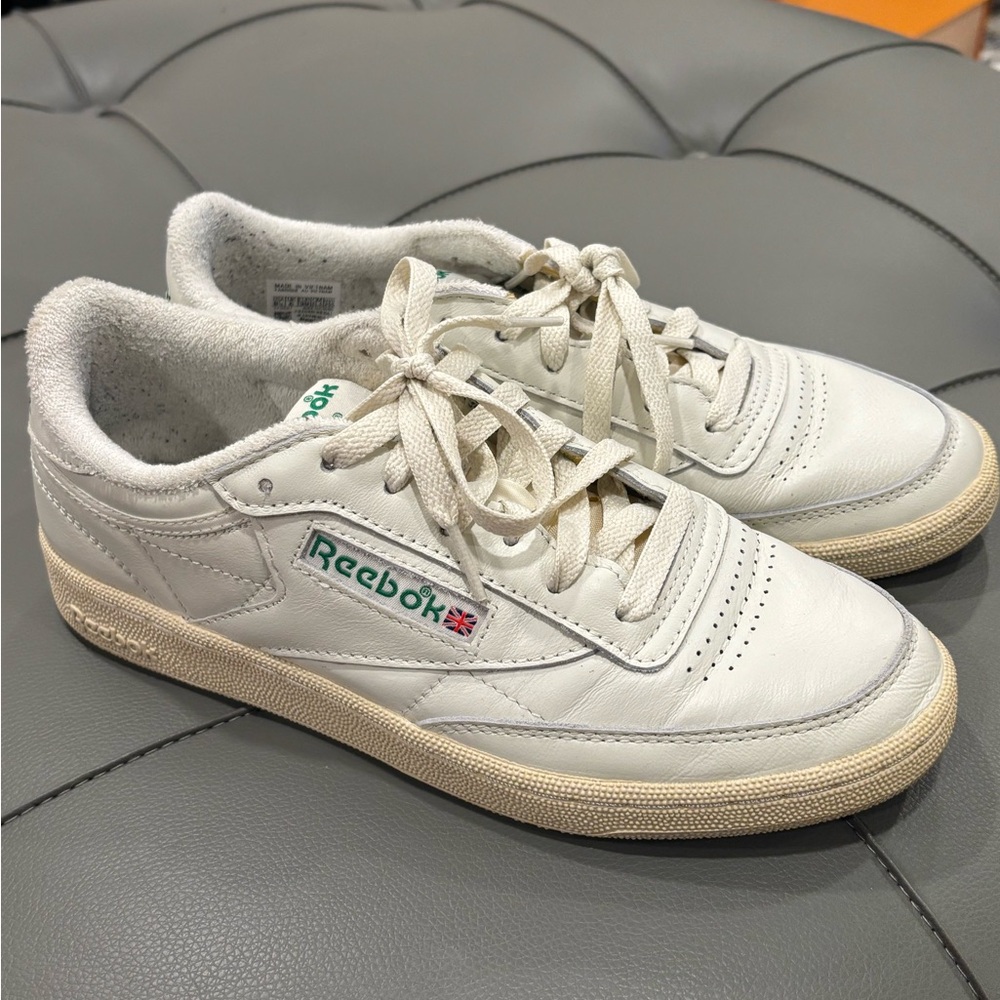 Reebok Women's Club C 85, Chalk/Alabaster/Glen Green | Size 8.5